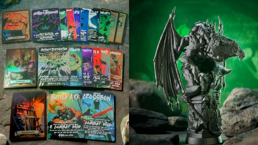 Cards and Black Dragon Crypt of Perpetual Darkness