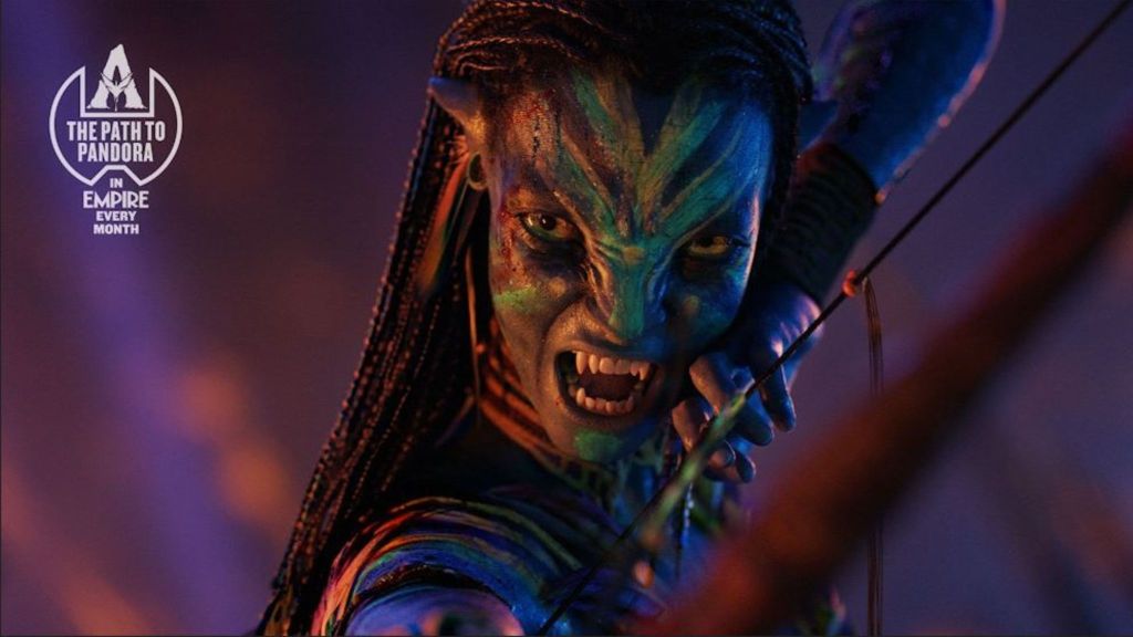 Zoe Saldaña as Neytiri in Avatar Fire and Ash